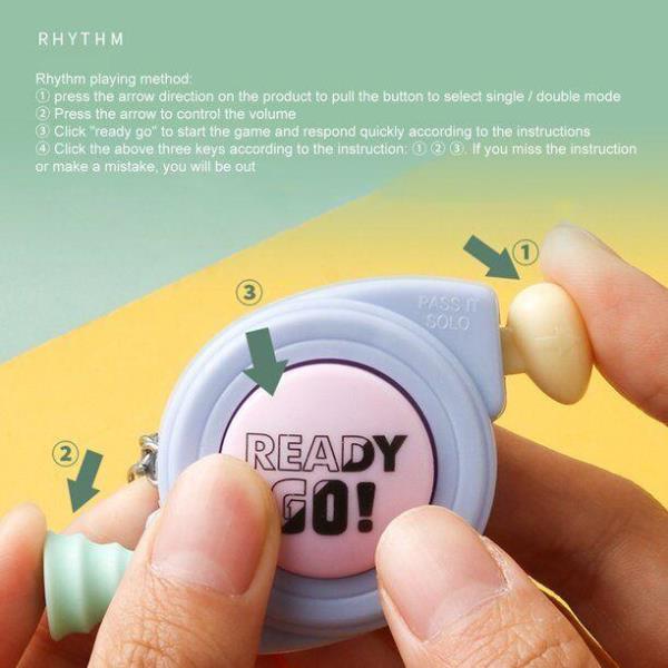 Creative Portable Reaction Rhythm Voice Toy Game Keyring