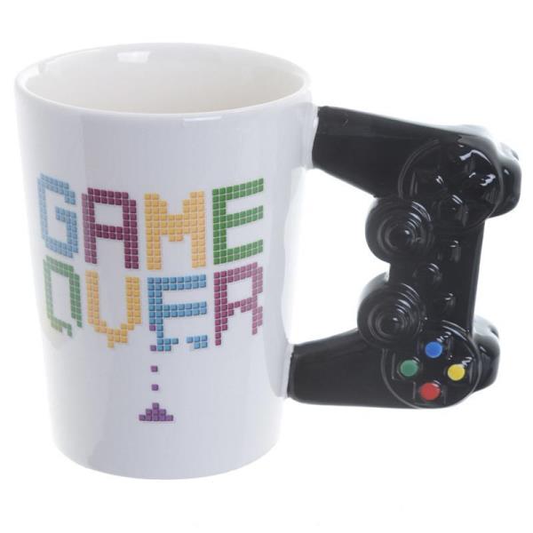 3D Game Control Handle White Ceramic Mug