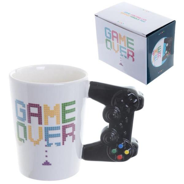 3D Game Control Handle White Ceramic Mug