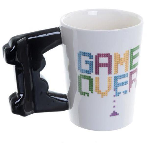 3D Game Control Handle White Ceramic Mug