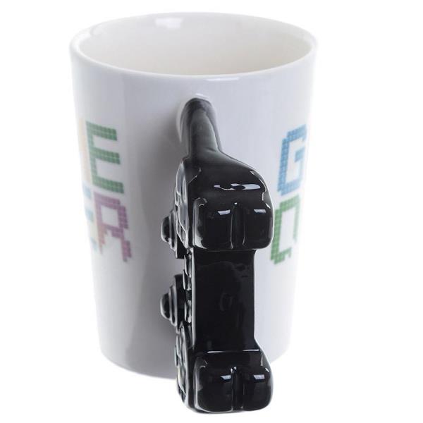 3D Game Control Handle White Ceramic Mug