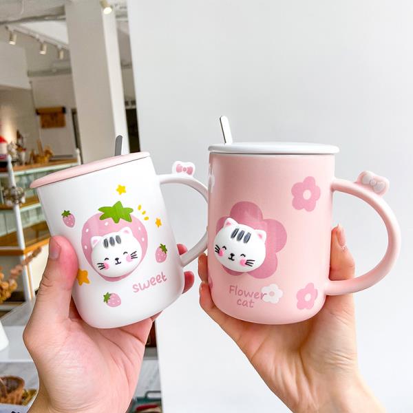 3D Kawaii Adorable Cat Ceramic Mug