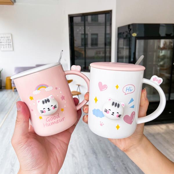 3D Kawaii Adorable Cat Ceramic Mug