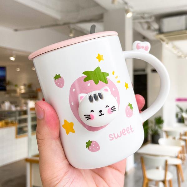 3D Kawaii Adorable Cat Ceramic Mug