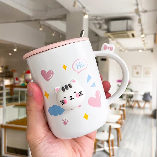 3D Kawaii Adorable Cat Ceramic Mug