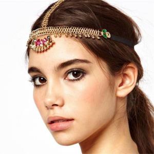 Gypsy Flower Crystal Elastic Tassel Head Chain