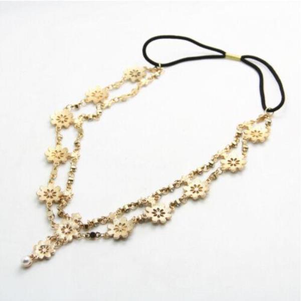 Bohemian White Flower Tassel Pearl Flower Head Chain