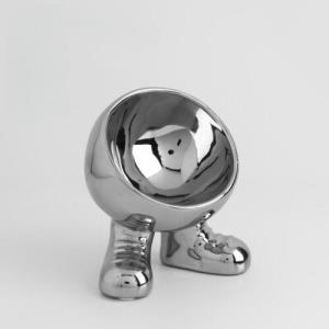 Nordic Modern Silver Plated Ceramic Bear Decoration