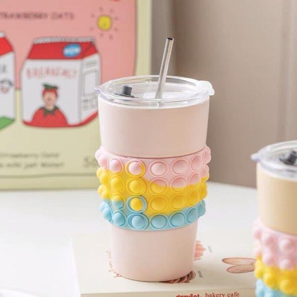 3D Pop Up Sippy Ceramic Drinking Bottle