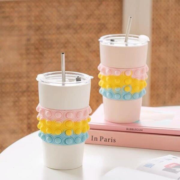 3D Pop Up Sippy Ceramic Drinking Bottle