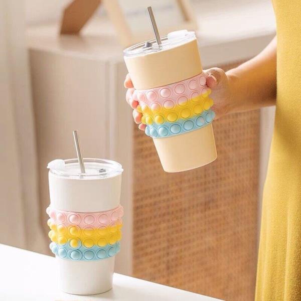 3D Pop Up Sippy Ceramic Drinking Bottle