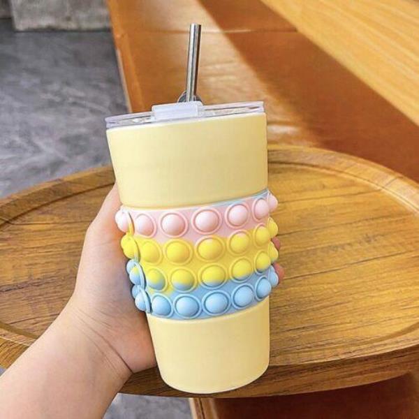 3D Pop Up Sippy Ceramic Drinking Bottle