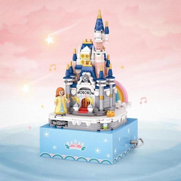 LOZ Mini Blocks Princess Castle Building Bricks Rotating Music Box