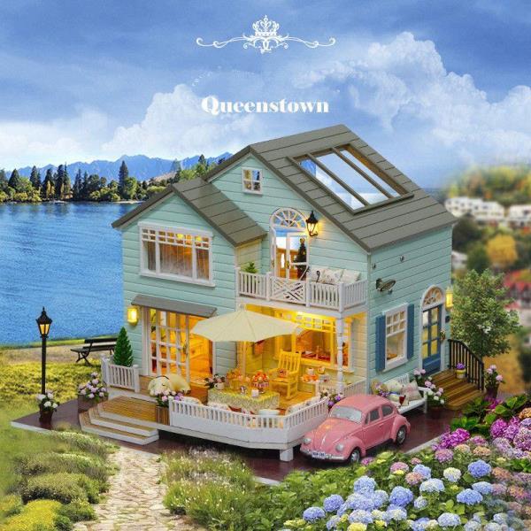 Cute Room DIY Queenstown Suburban Music Miniature Dollhouse