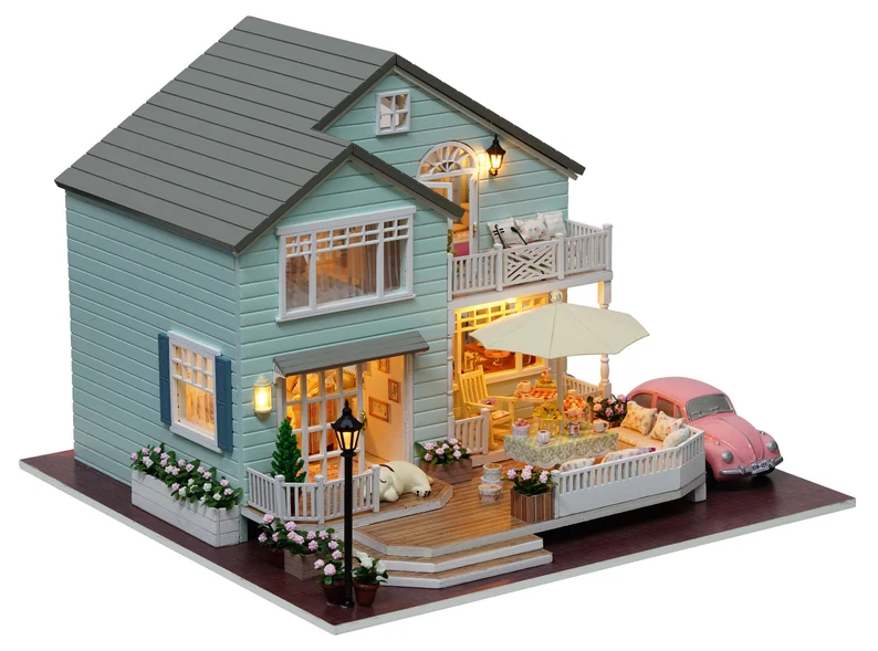 Cute Room DIY Queenstown Suburban Music Miniature Dollhouse