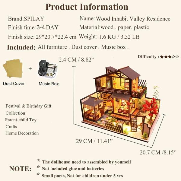 DIY Cottage Art House Handmade 3D Music Miniature Dollhouse