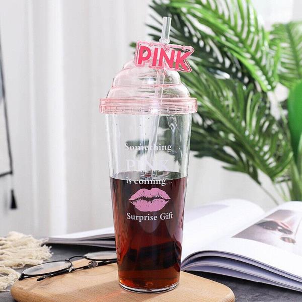 650 ML Transparent Cream Water Smoothie Drinking Bottle