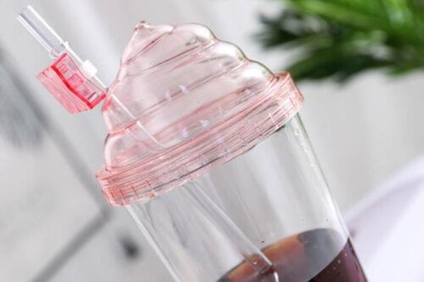 650 ML Transparent Cream Water Smoothie Drinking Bottle