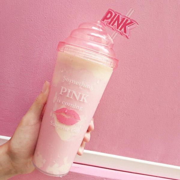 650 ML Transparent Cream Water Smoothie Drinking Bottle