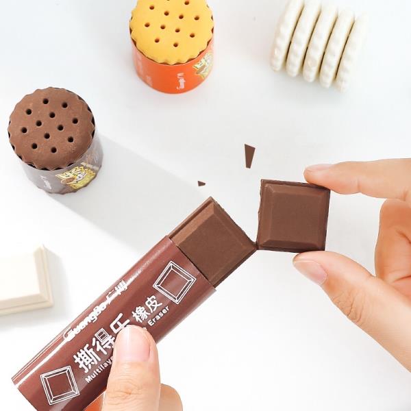 Realistic Cookie Chocolate Tearable Eraser