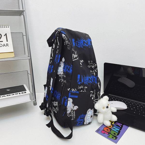 Durable Graffiti Multi Pockets School Backpack