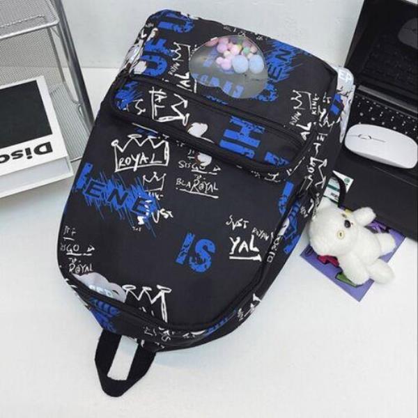 Durable Graffiti Multi Pockets School Backpack