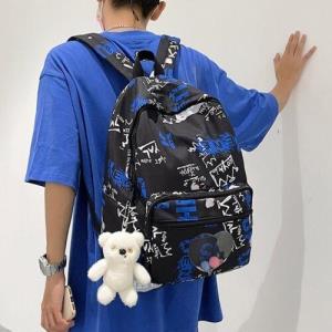 Durable Graffiti Multi Pockets School Backpack