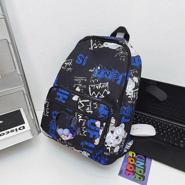 Durable Graffiti Multi Pockets School Backpack