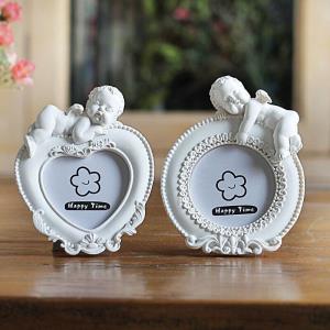 6 Inch Wedding White Crystal Pearl Bow Metal Photo Frame