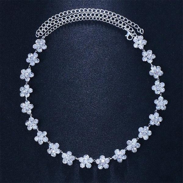 Silver Flower Forehead Hair Chain