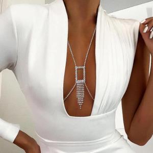 Bikini White Pearl Tassel Waist Body Chain