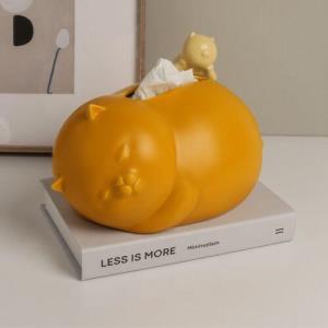 Orange Bear Ceramic Paper Tissue Box