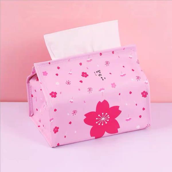 Cherry Flower Waterproof Tissue Box Cover