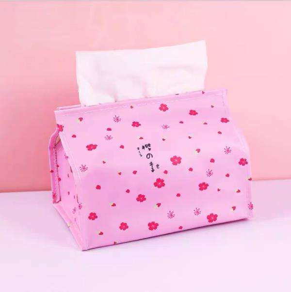 Cherry Flower Waterproof Tissue Box Cover