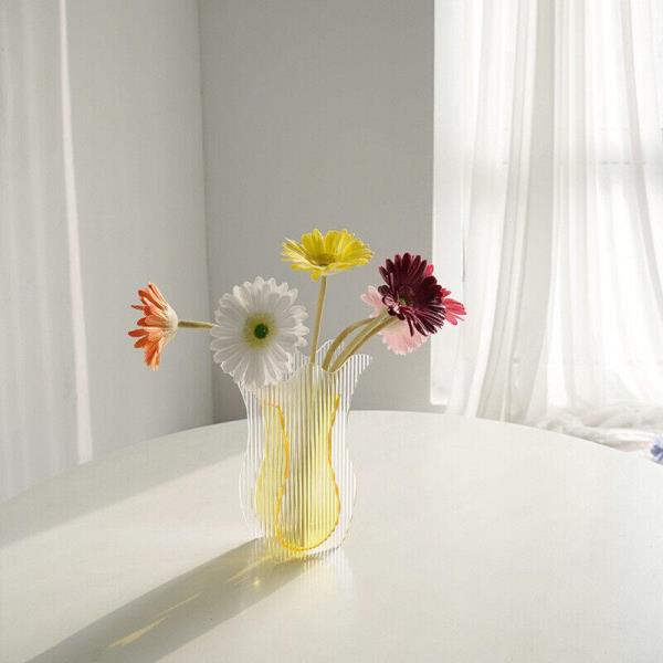 Nordic Morden Acrylic Lacer Rainbow Colour Flower Vase