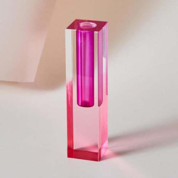 Nordic Modern Acrylic Glass Pillar Flower Vase