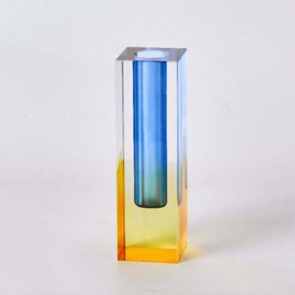 Nordic Modern Acrylic Glass Pillar Flower Vase