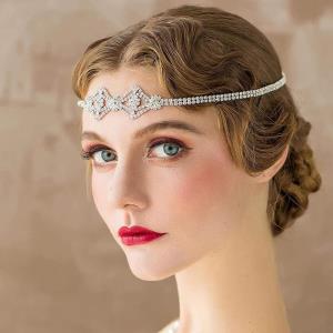 Gypsy Forehead Pearl Flower Elastic Headband