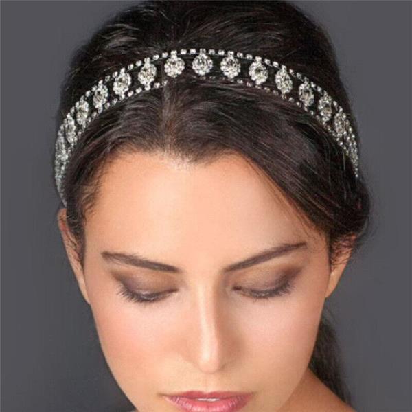 Retro Elastic Rhinestone Tassel Party Hair Chain