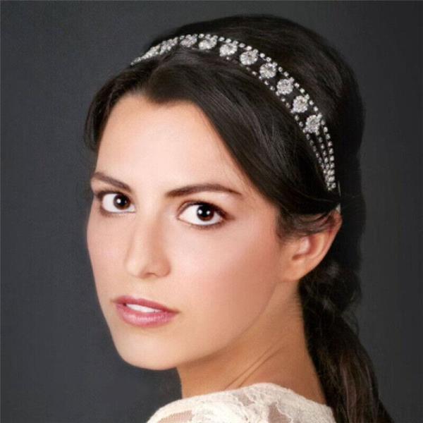 Retro Elastic Rhinestone Tassel Party Hair Chain