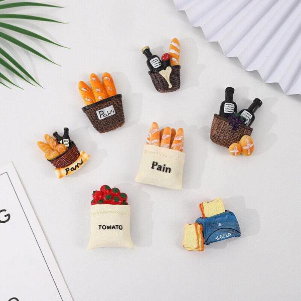 6 Resin Chef Cooker Food 3D Fridge Magnets