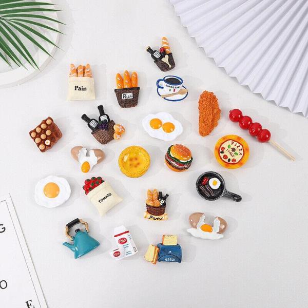 6 Resin Chef Cooker Food 3D Fridge Magnets