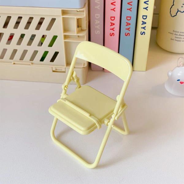 Solid Colour Foldable Mini Chair Phone Holder