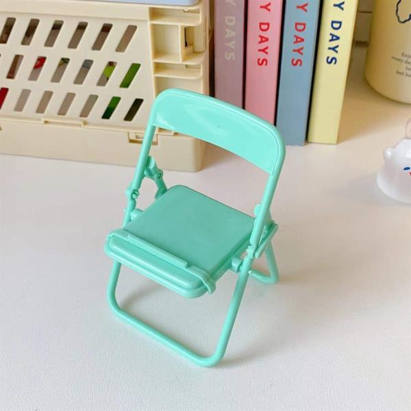 Solid Colour Foldable Mini Chair Phone Holder