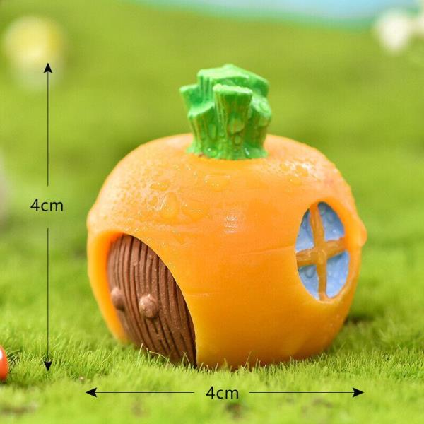 6 Cartoon Rabbit Carrot Resin Mini Sculpture Figurines