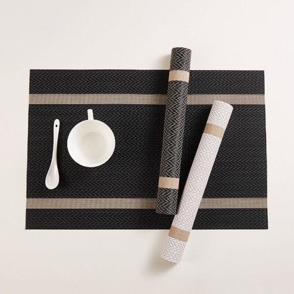 2 Modern Woven Rectangle Table Dining Placemats