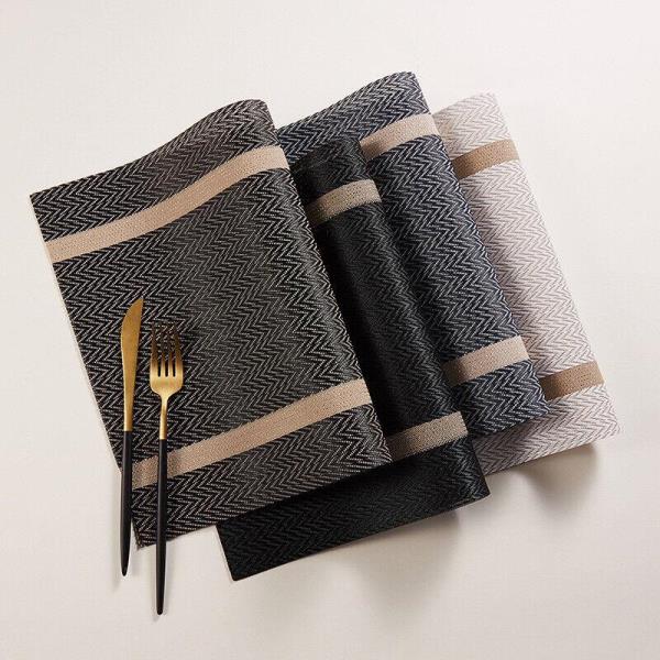 2 Modern Woven Rectangle Table Dining Placemats