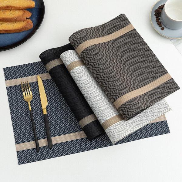 2 Modern Woven Rectangle Table Dining Placemats