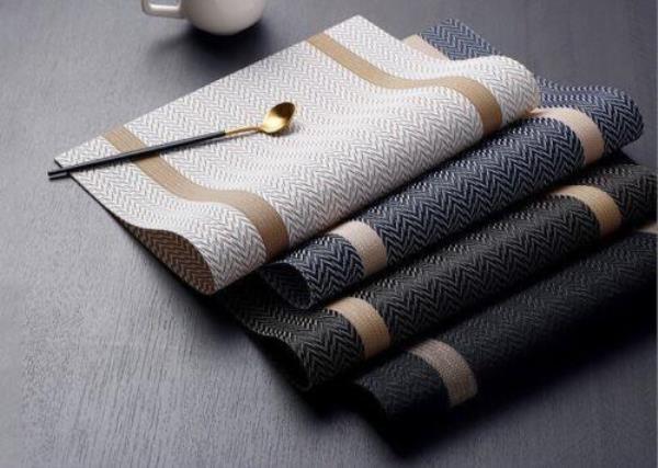 2 Modern Woven Rectangle Table Dining Placemats