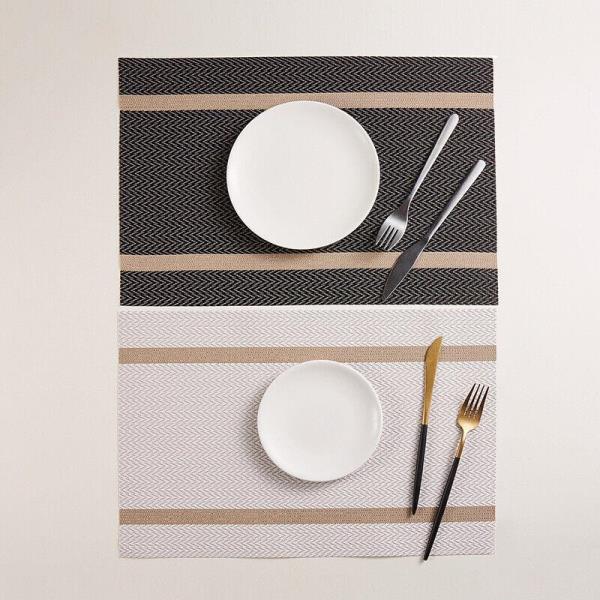 2 Modern Woven Rectangle Table Dining Placemats